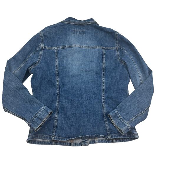 Eric New York Vintage Cotton Stretch Pockets Denim Jacket Women's Size 14 - Picture 3 of 6